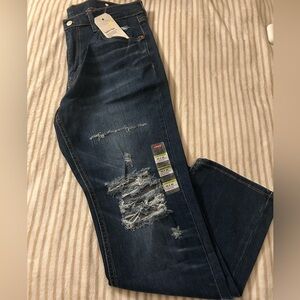 Levi's Men's Dark Blue Distressed Jeans
